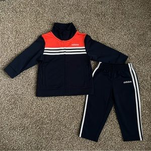 Adidas Blue & Orange Matching Set Size 12 Months